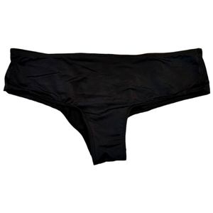 🌹3/15🌹VICTORIA'S SECRET NWT Satiny Black Cheeky Panty with Bling Detail